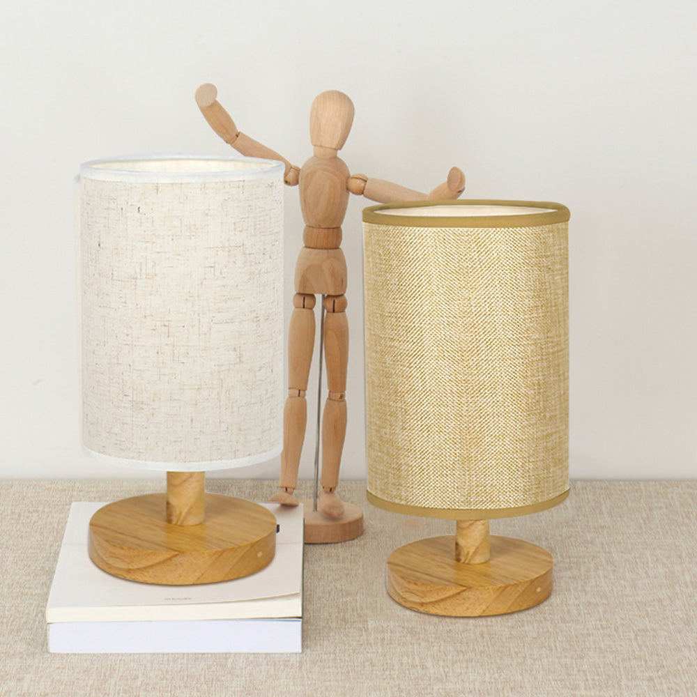 Small Bedside Night Table Lamp For Bedroom Minimalist Nightstand Lamp With Round Shade-Style 2