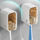 2Pcs Toothbrush Holders Wall Mounted Tooth Brush Holder with Cover for Shower