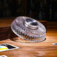 Spinning Rotating Whiskey Glass 270ml Transparent Glass for Home Bar