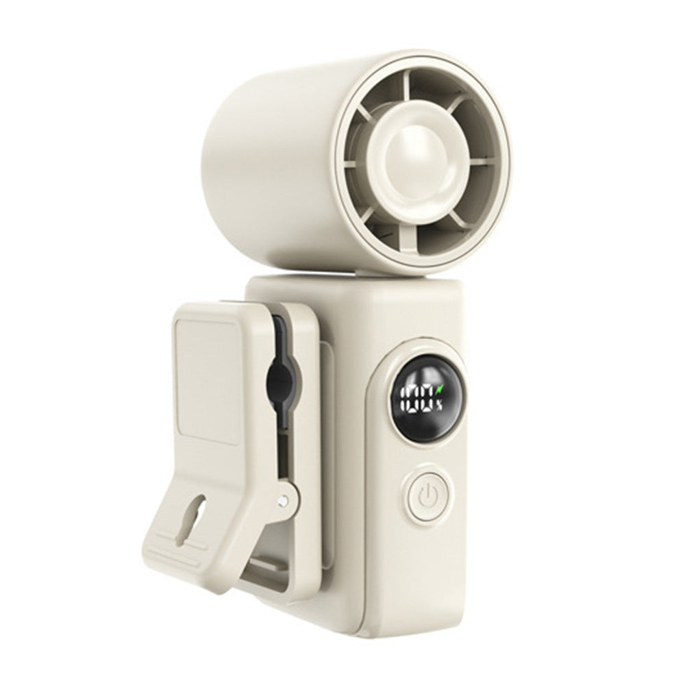 Clip On Handheld Turbo Fan with LED Display 4 Speeds and 180 Degree Tilt
