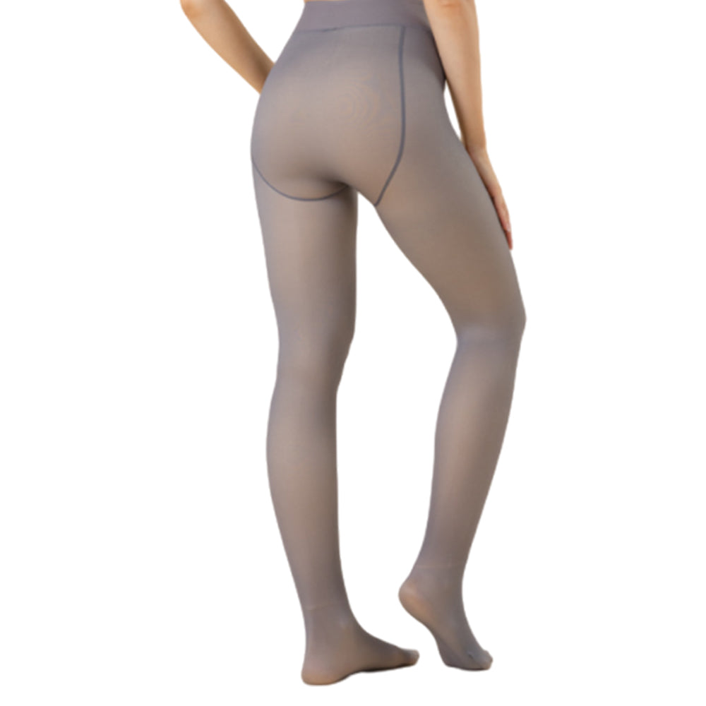 2Pcs Women Thermal Lined Translucent Pantyhose Tights Stockings