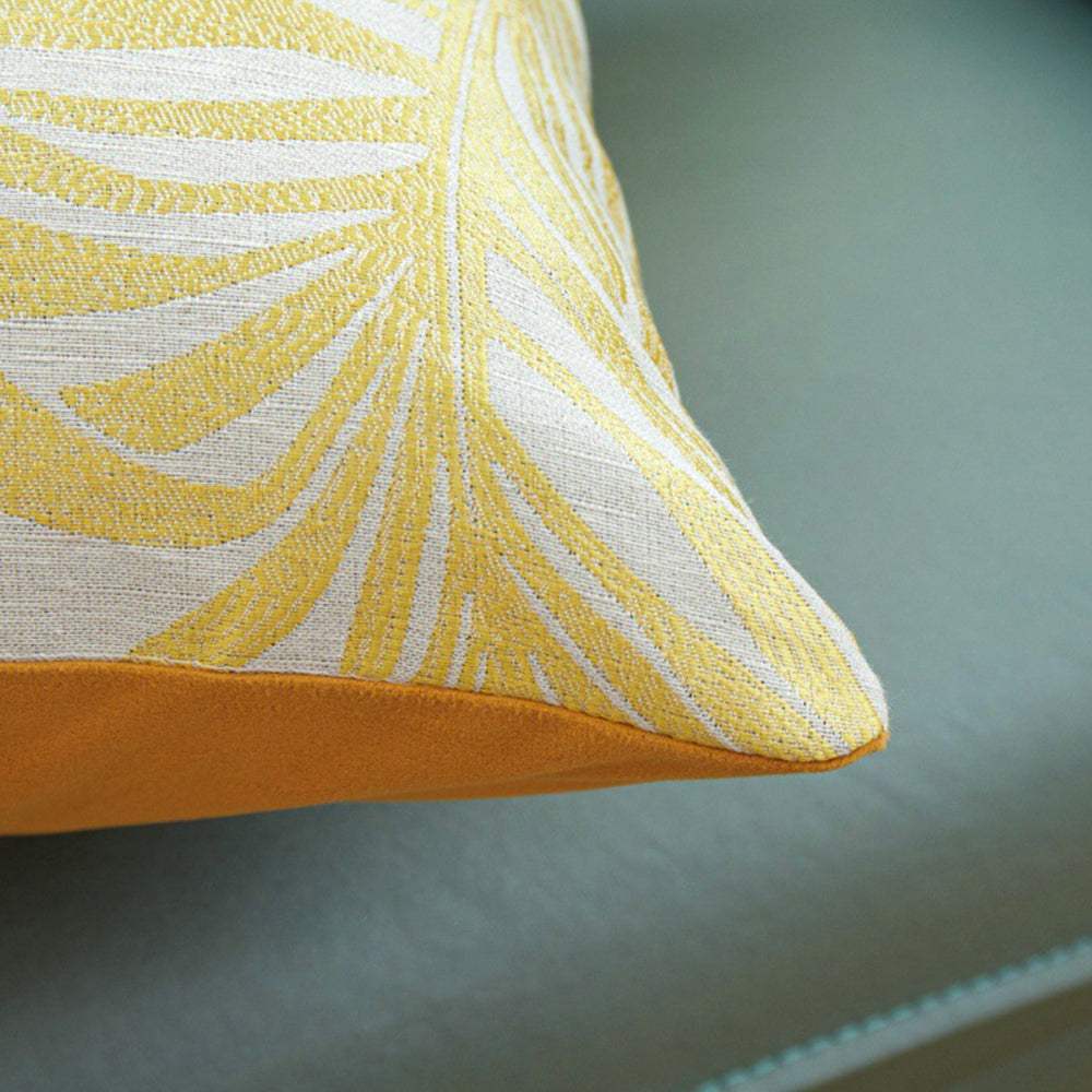 2Pcs 45x45cm Palm Leaf Floral Print Single-Sided Pillow Cover for Sofa Pillow