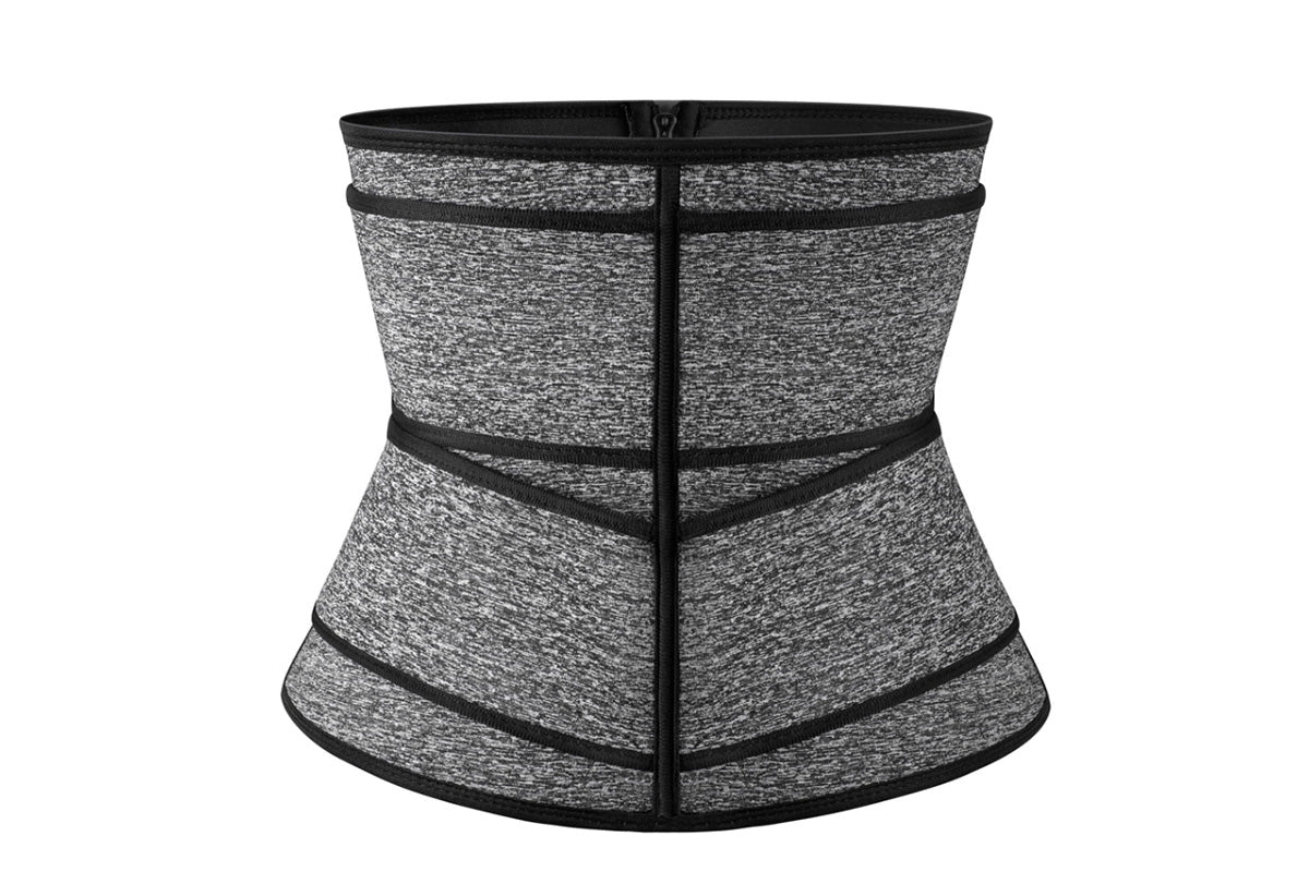 Sweat Waist Trainer for Women Sauna Sweat Belt Slim Body Shaper Corset-Grey