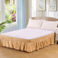 Pompom Fringe Bed Skirt Ruffle Valance Elastic Bed Wrap Around