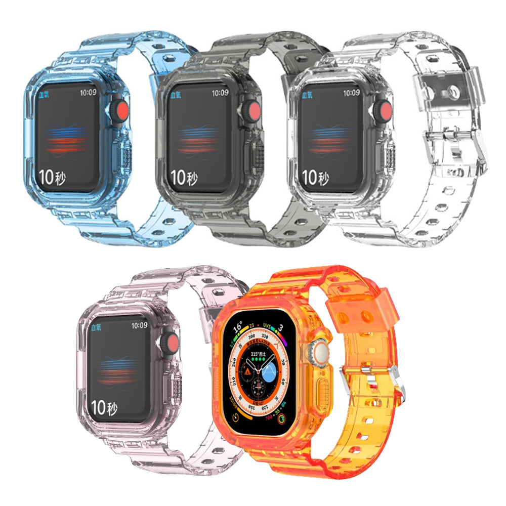2Pcs Transparent Sports Wristband Replacement Strap for Apple Watch