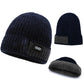 Unisex Winter Knitted Hat Thick Warm Beanie Ski Cap Skull Cap For Guys