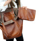 PU Leather Oversized Tote Bag with Internal Cosmetic Bag