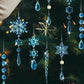 18Pcs Hanging Acrylic Christmas Snowflake Icicle Drop Ornaments for Xmas Tree