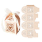 50 Pack Laser Cut Pearl Paper Candy Favor Boxes with Ribbons
