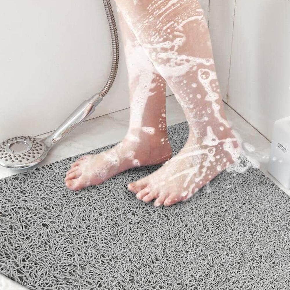 Sector PVC Anti Slip Loofah Absorbent Quick Drying Shower Mat
