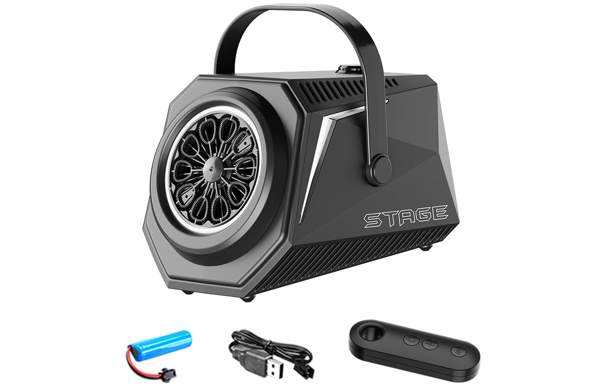 Portable Automatic Bubble Maker Machine Blower LED Light for Parties Wedding