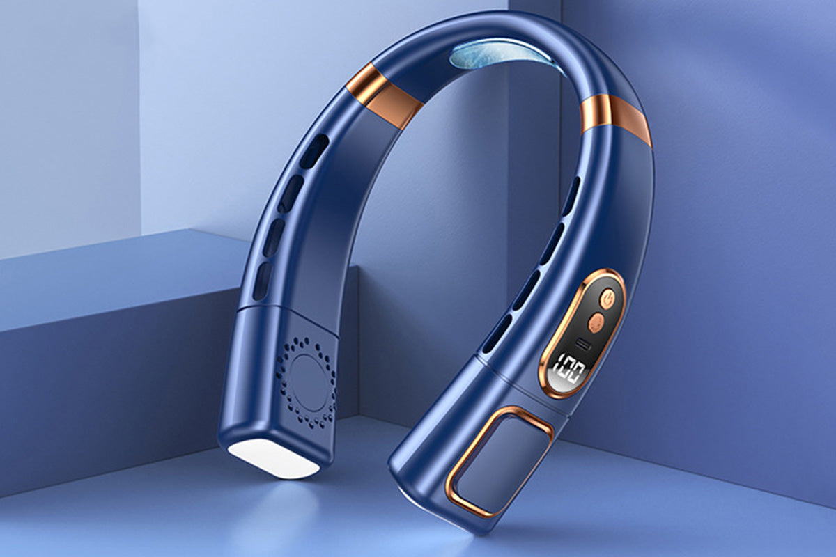 Neck Air Conditioner Wearable Personal Fan Neck Fan With Cooling Plate
