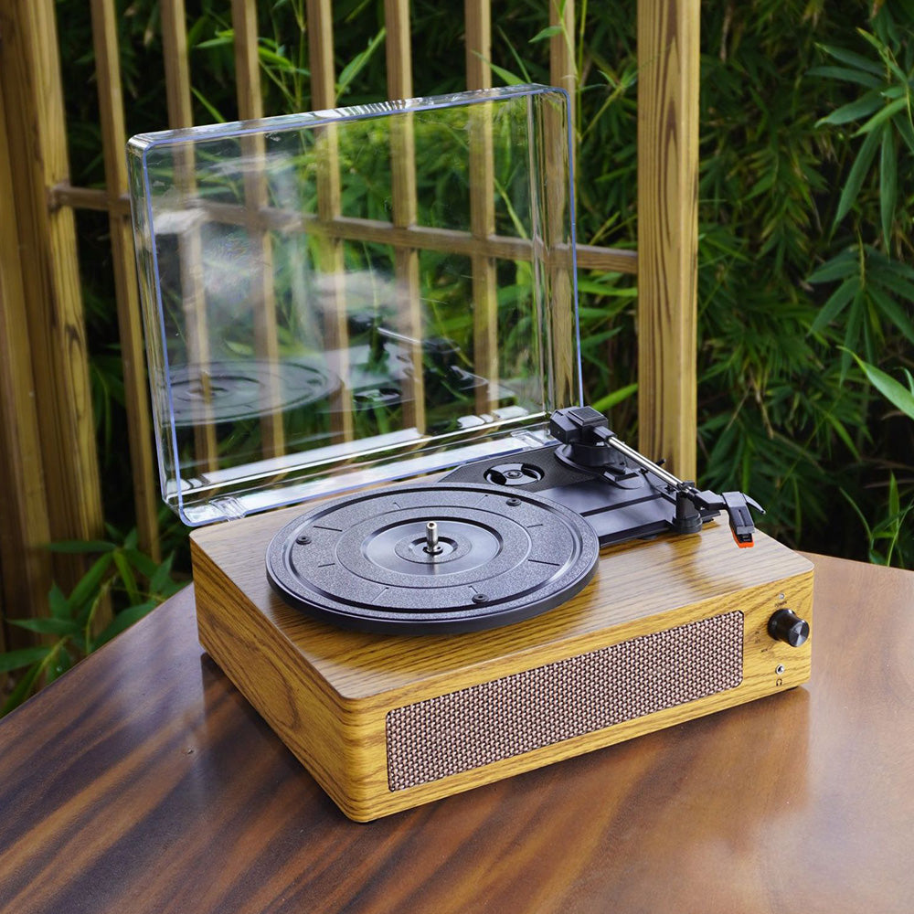 Portable Retro Bluetooth Vintage Vinyl Record Player with Speakers