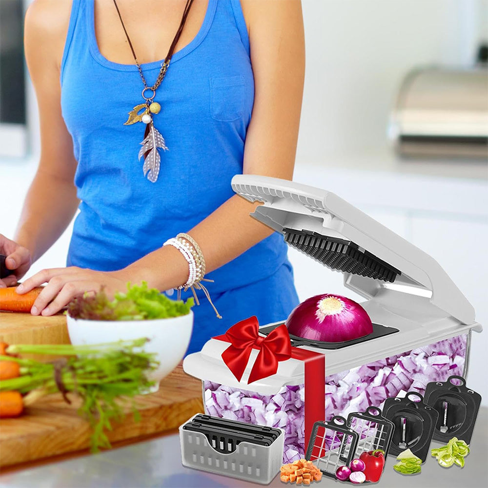 Vegetable Chopper with Container Mandoline Slicer for Kitchen Salad Prep