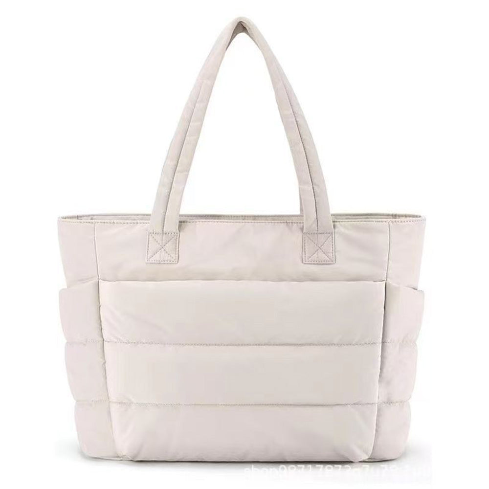 Puffer Tote Bag Quilted Puffy Handbag Lightweight Satchel Bag