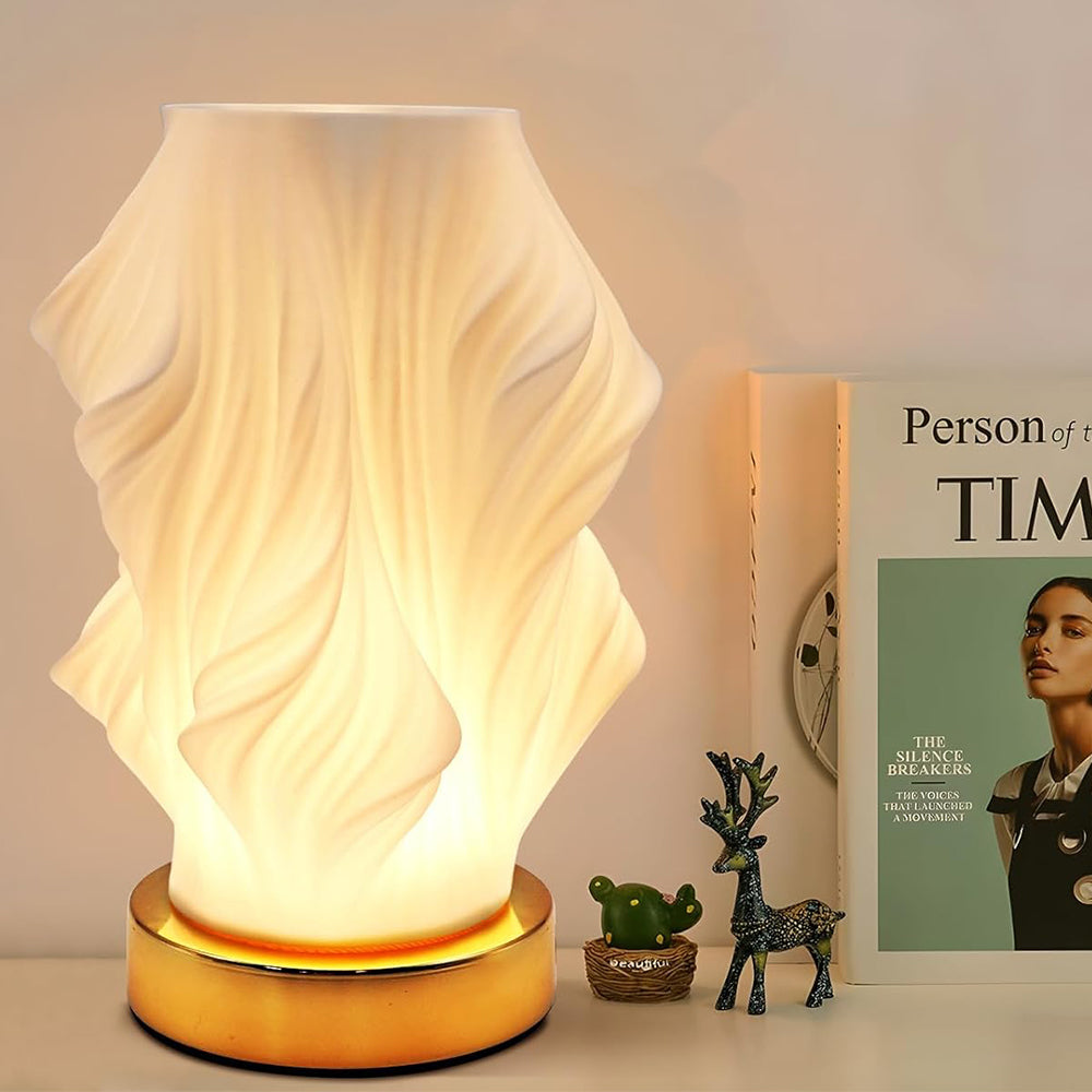 Bedside Lamp with Metal Base for Bedroom