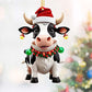 2025 Christmas Cow Advent Calendar Blind Box 24 Days Ornaments Set for Tree