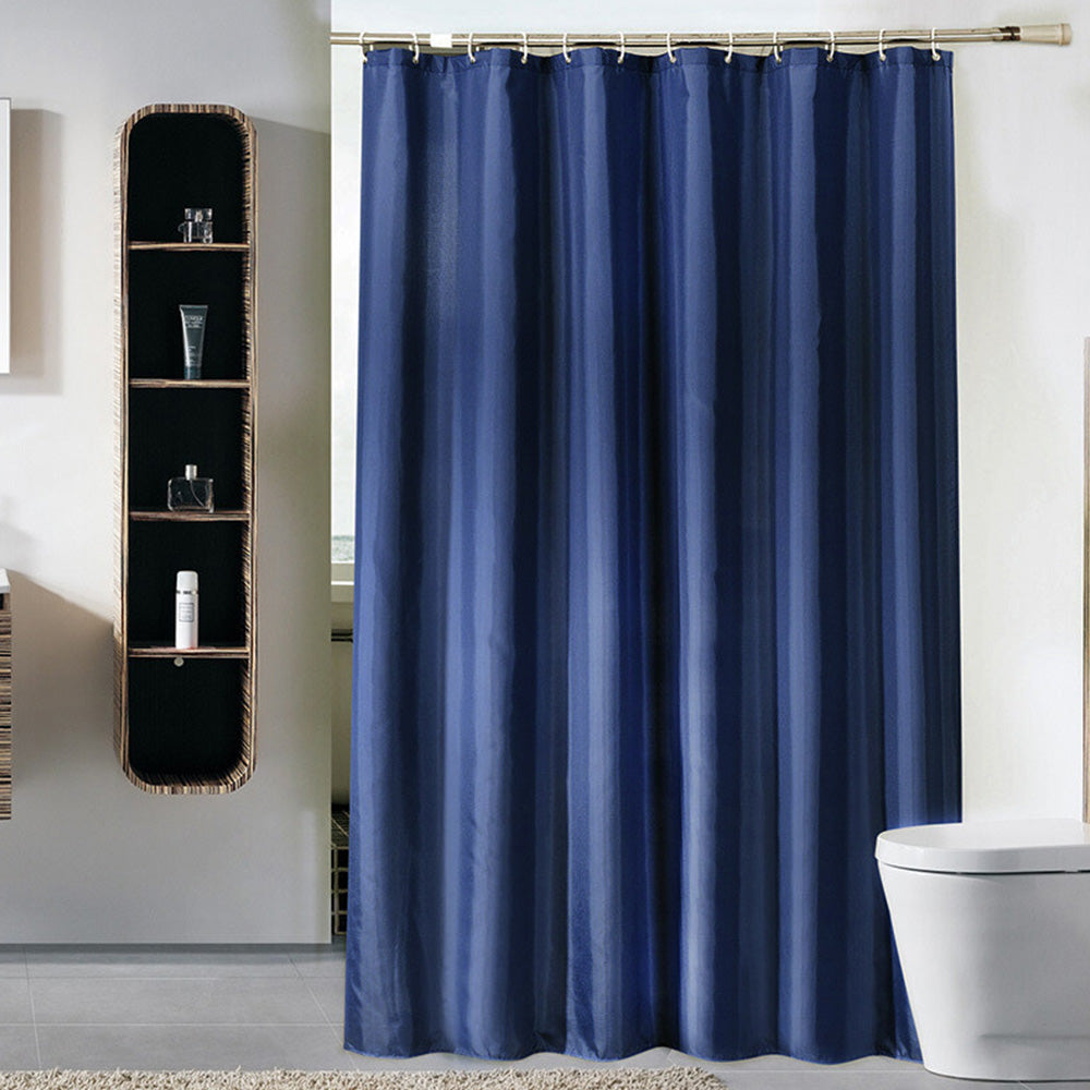 Waterproof Shower Curtain with 12 Hooks Thick Polyester for Bathtub Bathroom