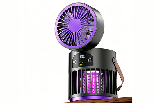 2-in-1 Fan Mosquito Killer Lamp Purple Light Trap Electric Zapper