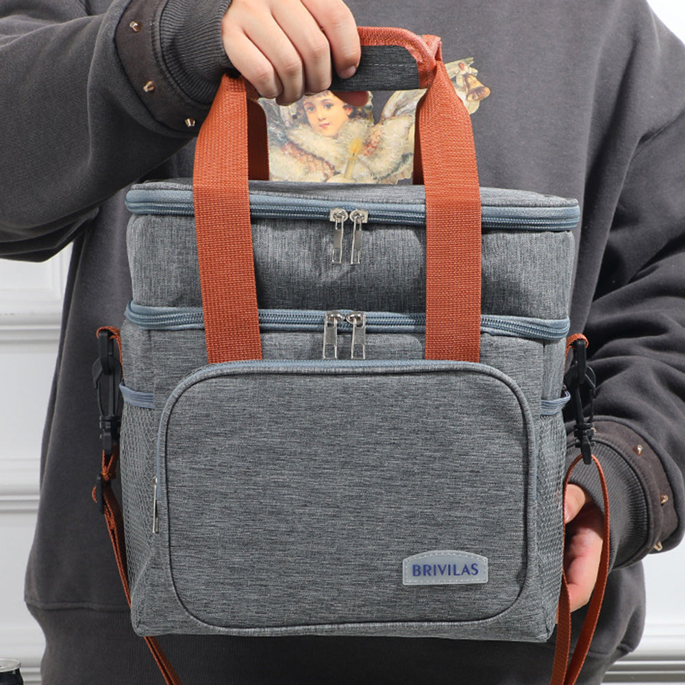 Outdoor Portable Lunch Bag Thermal Insulated Food Container Cooler Bag