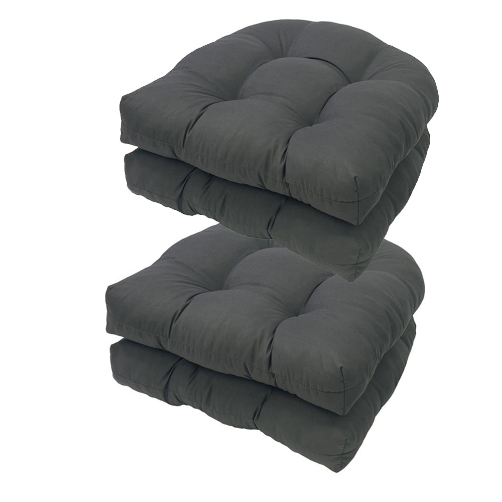 2PCS Chair Seat Cushions 48x48cm Square Pad with Backrest for Home Office Dining