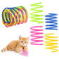 40Pcs Colorful Plastic Spring Bouncy Coil Teasing Playing Cat Toy
