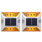 2 Pack Solar Deck Lights for Outdoor Roadway Driveway and Path Marking