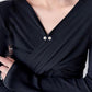 16Pcs Brooch Anti-Exposure Neckline Double-Headed Artificial Pearl Looper Right Angle