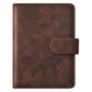 Passport Holder RFID Blocking Leather Cover Wallet With Closure For Travel Essentials