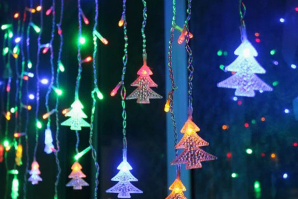 4m Curtain String Lights Waterproof Christmas Window Lights for Party Decorations