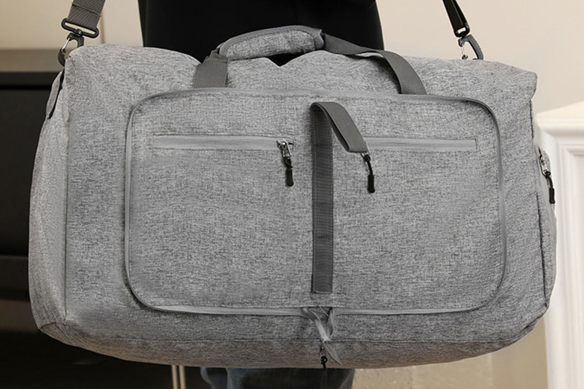 Large Foldable Travel Duffel Bag Carry On Shoulder Duffle Bag With Shoe Compartment