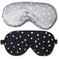 2Pcs Pure Mulberry Silk Travel Sleeping Mask with Adjustable Strap-Grey+Black