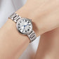 Women's Quartz Watch Classic Dial Roman Numerals Stainless Steel Band