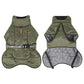 Waterproof Dog Jacket Winter Coat with Buckle and Reflective Strips-Green