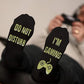 Funny Gaming Socks with Do Not Disturb I Am Gaming Text