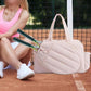 Womens Tennis Gym Bag Sports Tote Fits Two Rackets with Shoe Compartment