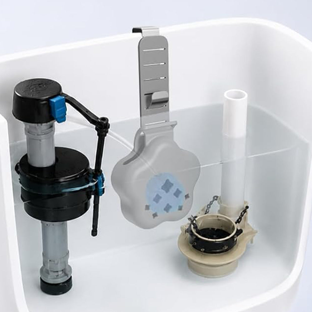 Adjustable Silicone Metal Toilet Tank Cleaning Tablet Hanging Holder