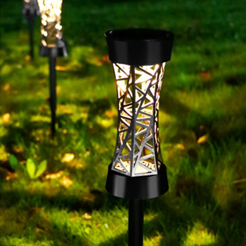 Solar Garden Lights with Warm White and Colorful Modes 4-Pack for Outdoor Lighting