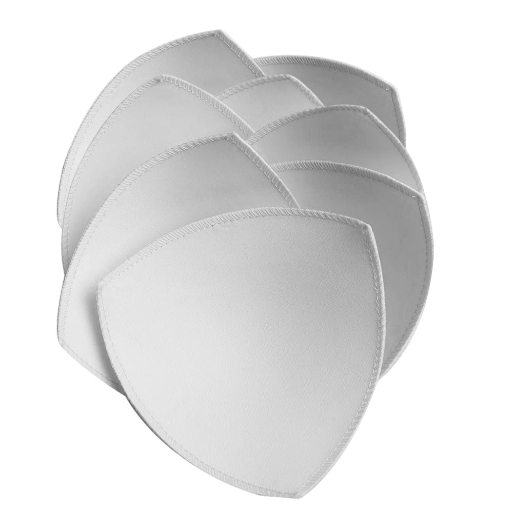 4 Pairs Triangle Replacement Foam Bra Pad Inserts for Sports Bras-White