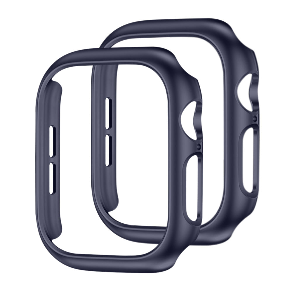 2 Piece Case and Screen Protector Set for Apple Watch Series 12-Dark Blue
