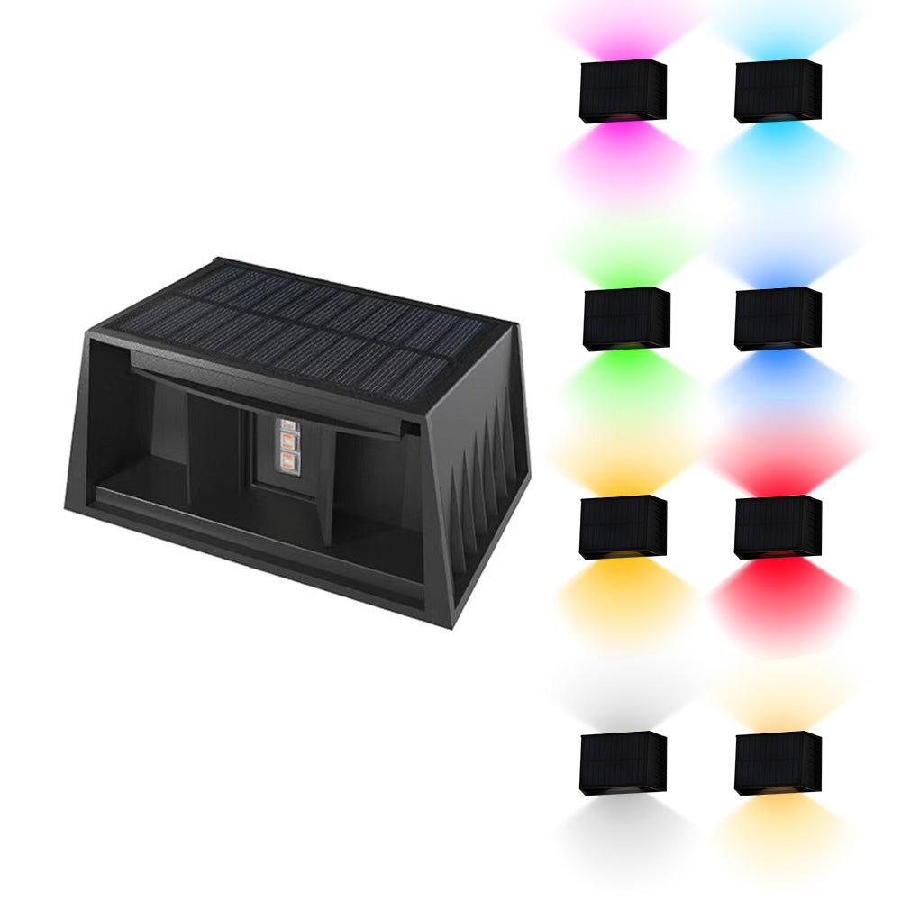 Solar Wall Light 0 to 120 Degree Adjustable Beam Angle for Garden Patio Outdoor Lighting