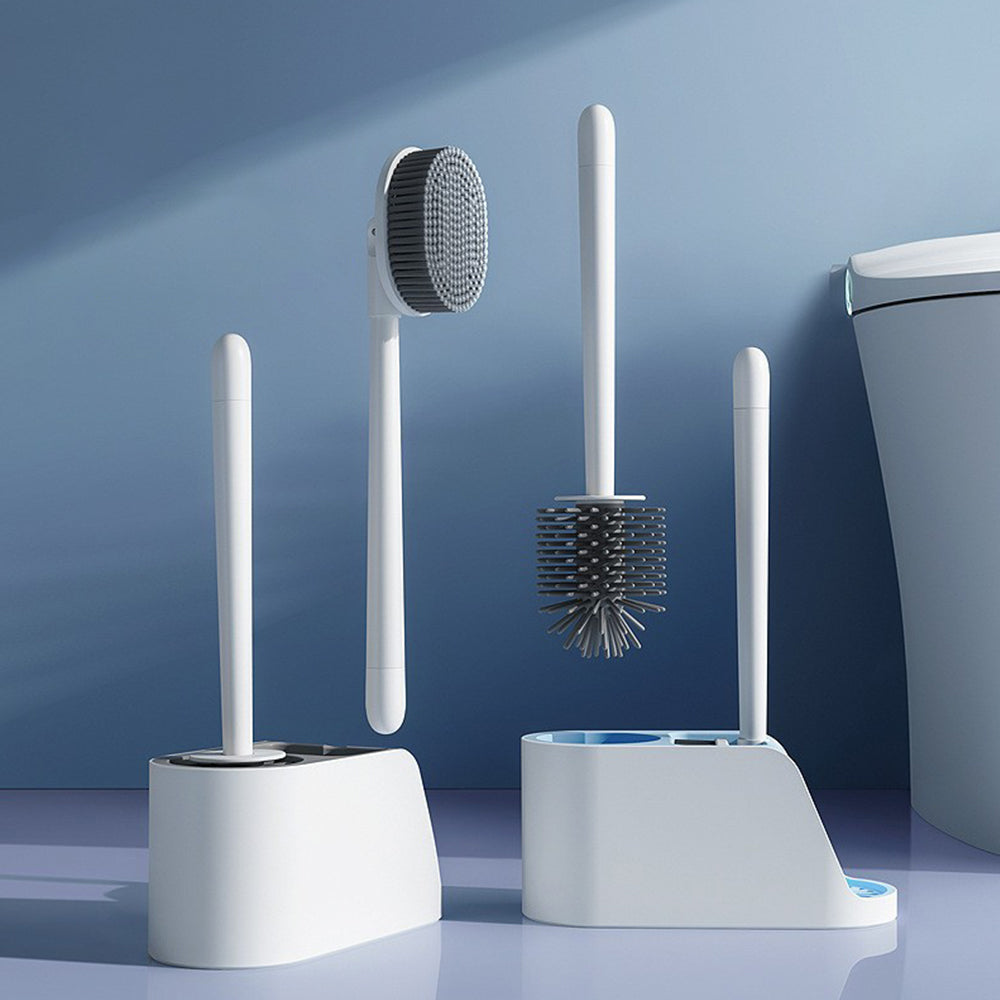 Soft TPR Toilet Brush Set for Bathroom Cleaning