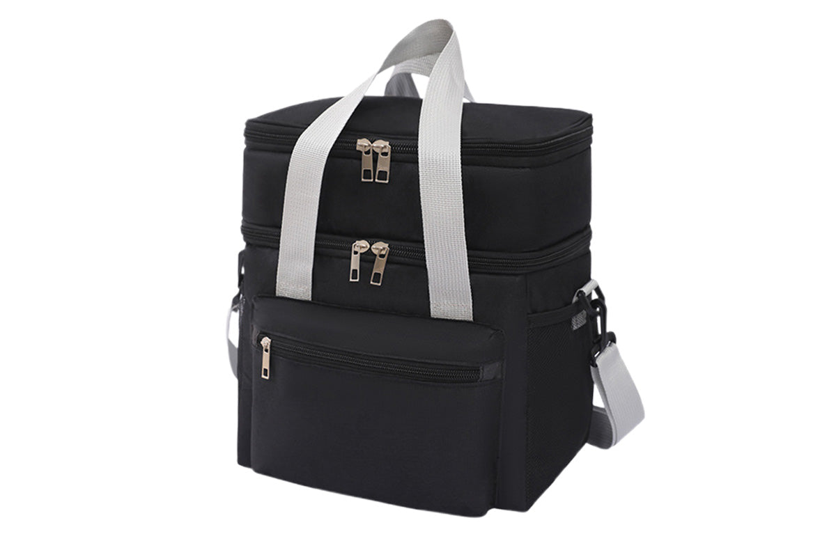 Double-Layer Insulated Portable Lunch Bag Cooler Food Container