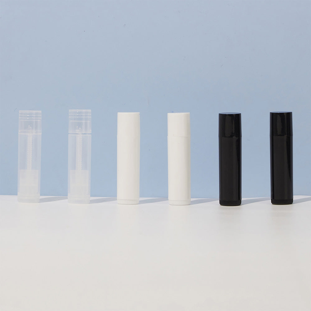 100 PCS Empty Lip Balm Tubes 5g Twist Up Plastic Lipstick Containers for Homemade Lip Gloss Lipstick