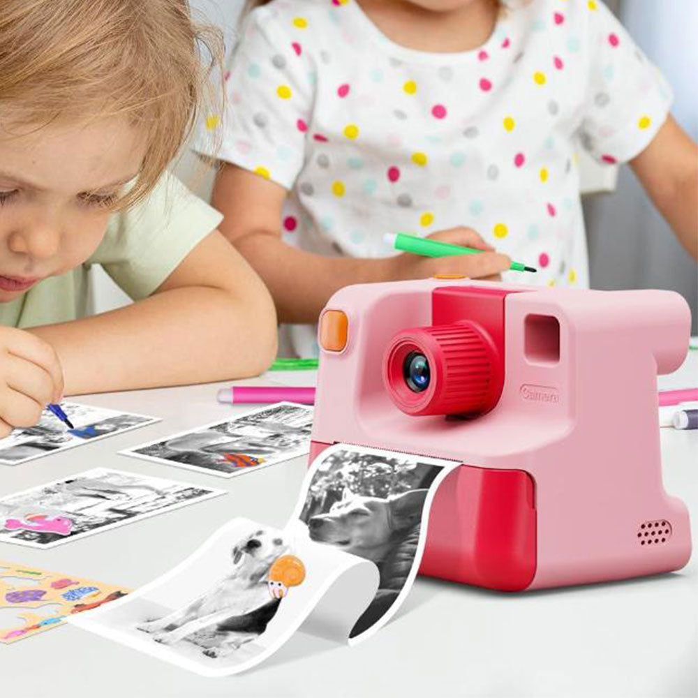 1080P Instant Print Camera Toy HD Selfie Digital Video Cameras with Print Papers and 32GB SD Card