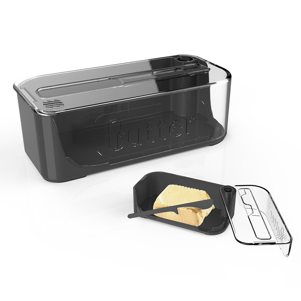Butter Dish with Knife Butter Container with 180-degree Rotating Sealing Flip-Top