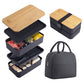 Bento Box 2 Layer Stackable Leak-Proof Japanese Lunch Box with Spoon Fork