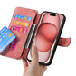 Magnetic Wallet Case for iPhone 17Series RFID Blocking Card Holder Phone Stand