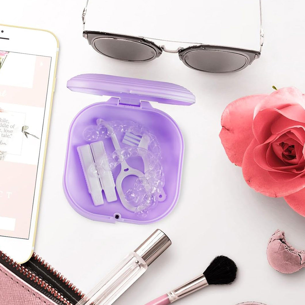 Retainer Case with Mirror and Retainer Removal Tool Mouth Guard Storage Box