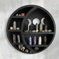 Wooden Shelf Halloween Crystal Display Shelf Decor-Round Moon